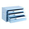 VEVOR Steel Tool Box with 3 Drawers Portable Metal Toolbox Heavy Duty Blue, for Garage Workshop Repair Shop Workbench, Magnetic Design, Tool Chest Cabinet Storage Organizer, with Protective Liners