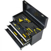 VEVOR Metal Tool Box, 20.5-inch, Portable Metal Tool Box with 3 Drawers, Small Tool Chest with EVA Liners, Ball Bearing Slide Drawers Locking & Powder Coated Finish, Multi-Function Tool Organizer