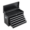 VEVOR Steel Tool Box 24" with 5 Drawers Portable Lockable Metal Toolbox, for Garage Workshop Repair Shop, Ball Bearing Drawer Slides, Auto-Locking Tool Storage Cabinet Organizer, with Handle, Black