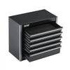 VEVOR Metal Tool Box, 8.6-inch, Portable Metal Tool Box with 5 Drawers, Small Tool Chest with EVA Liners and PP Feet Pads, Heavy-Duty Steel With Ball Bearing Opening and Powder Coated Finish, Black