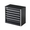 VEVOR Metal Tool Box, 8.6-inch, Portable Metal Tool Box with 5 Drawers, Small Tool Chest with EVA Liners and PP Feet Pads, Heavy-Duty Steel With Ball Bearing Opening and Powder Coated Finish, Black