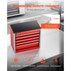 VEVOR Metal Tool Box, 8.6-inch, Portable Metal Tool Box with 5 Drawers, Small Tool Chest with EVA Liners and PP Feet Pads, Heavy-Duty Steel With Ball Bearing Opening and Powder Coated Finish, Red