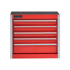 VEVOR Metal Tool Box, 8.6-inch, Portable Metal Tool Box with 5 Drawers, Small Tool Chest with EVA Liners and PP Feet Pads, Heavy-Duty Steel With Ball Bearing Opening and Powder Coated Finish, Red