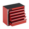 VEVOR Metal Tool Box, 8.6-inch, Portable Metal Tool Box with 5 Drawers, Small Tool Chest with EVA Liners and PP Feet Pads, Heavy-Duty Steel With Ball Bearing Opening and Powder Coated Finish, Red