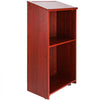 VEVOR Podium Stand, 47 inch Hostess Stand with 4 Rolling Wheels, Wood Podium with Storage Shelves and Slant Desktop, Lecterns & Podiums for Home, Office, School, Church, Brown