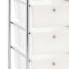 VEVOR Rolling Cart with Drawers, Double Row 15 Drawer Storage Organizer, Mobile Utility Cart with Chrome Steel Frame, Universal Casters & 2 Brakes, for Office, Classroom, Craft Room, Studio, Garage