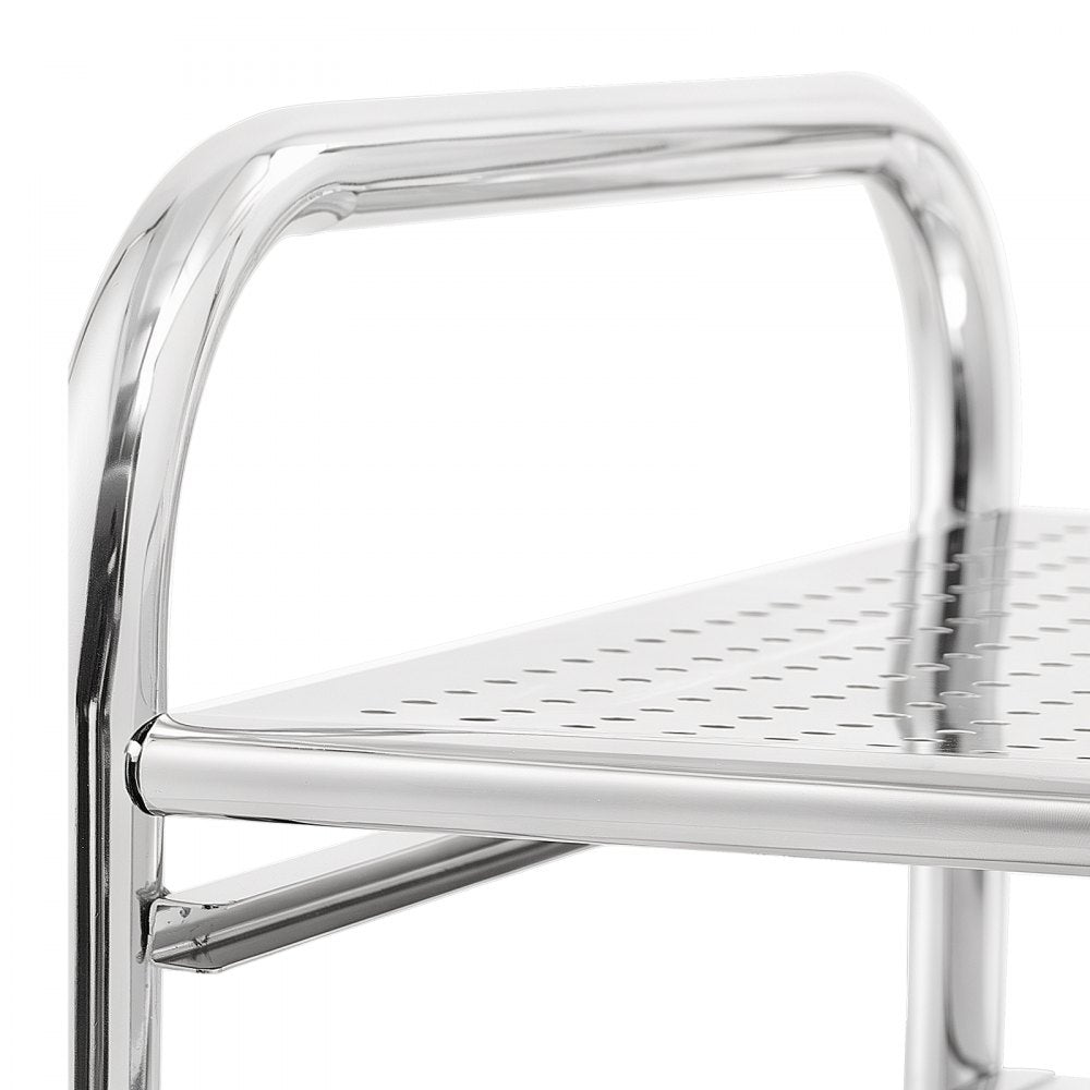 VEVOR Rolling Cart with Drawers, Double Row 15 Drawer Storage Organizer, Mobile Utility Cart with Chrome Steel Frame, Universal Casters & 2 Brakes, for Office, Classroom, Craft Room, Studio, Garage