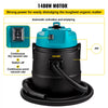 VEVOR Pond Vacuum Cleaner, 1400W Motor in Single Chamber Suction System, 120V Motor with 15 ft Electric Wire, 4 Extended Tubes, 4 Brush Heads, 1 Filter Bag for Multi-use Cleaning Above Ground