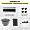 VEVOR Pond Vacuum Cleaner, 1400W Motor in Single Chamber Suction System, 120V Motor with 15 ft Electric Wire, 4 Extended Tubes, 4 Brush Heads, 1 Filter Bag for Multi-use Cleaning Above Ground