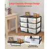 VEVOR Plastic Storage Drawers, 2 Pack Storage Organizer Drawer, 6 Drawers Closet Organization and Storage Dividers, Dresser Organizer Clear Bins for Office Supplies, Craft Rooms, Classrooms and Home