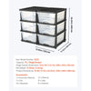 VEVOR Plastic Storage Drawers, 2 Pack Storage Organizer Drawer, 6 Drawers Closet Organization and Storage Dividers, Dresser Organizer Clear Bins for Office Supplies, Craft Rooms, Classrooms and Home
