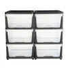 VEVOR Plastic Storage Drawers, 2 Pack Storage Organizer Drawer, 6 Drawers Closet Organization and Storage Dividers, Dresser Organizer Clear Bins for Office Supplies, Craft Rooms, Classrooms and Home