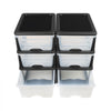 VEVOR Plastic Storage Drawers, 2 Pack Storage Organizer Drawer, 6 Drawers Closet Organization and Storage Dividers, Dresser Organizer Clear Bins for Office Supplies, Craft Rooms, Classrooms and Home
