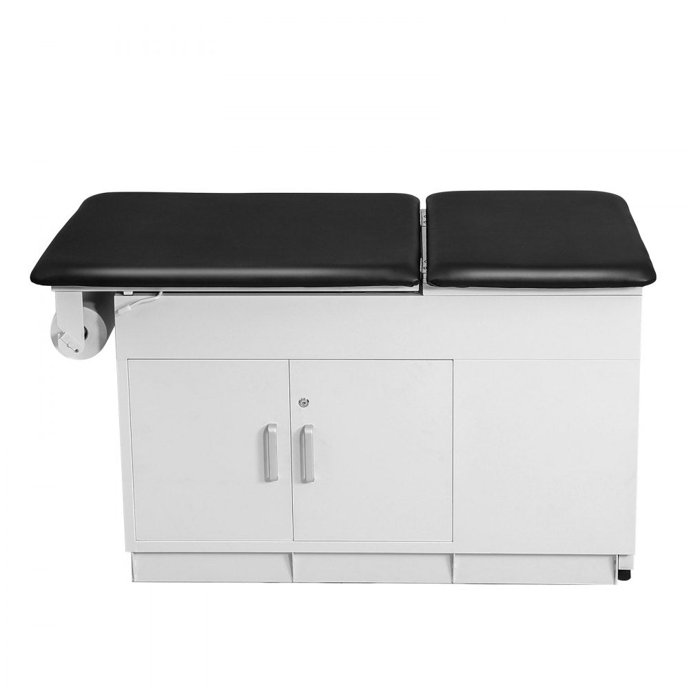 VEVOR Pro Medical Exam Table, Medical Examination Bed with Adjustable Backrest, Physical Therapy Exam Table with Locking Cabinet, 2 Drawers, Paper Roll Dispenser, Step Stool & Leg Rest, 500LBS Loading