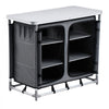 VEVOR Camping Storage Cabinet, Outdoor Portable Aluminum Lightweight Table, Quick Set-up Compact Kitchen Cook Station, with 6 Shelves and Carry Bag, for Picnic, BBQ, Party, Camping, RV Traveling