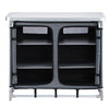 VEVOR Camping Storage Cabinet, Outdoor Portable Aluminum Lightweight Table, Quick Set-up Compact Kitchen Cook Station, with 6 Shelves and Carry Bag, for Picnic, BBQ, Party, Camping, RV Traveling