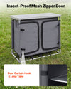VEVOR Camping Storage Cabinet, Outdoor Portable Aluminum Lightweight Table, Quick Set-up Compact Kitchen Cook Station, with 6 Shelves and Carry Bag, for Picnic, BBQ, Party, Camping, RV Traveling