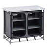 VEVOR Camping Storage Cabinet, Outdoor Portable Aluminum Lightweight Table, Quick Set-up Compact Kitchen Cook Station, with 6 Shelves and Carry Bag, for Picnic, BBQ, Party, Camping, RV Traveling