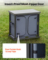 VEVOR Folding Camping Storage Cabinet, Outdoor Portable Aluminum Lightweight Table, Quick Set-up Compact Kitchen Cook Station, with 6 Shelves and Carry Bag, for Picnic, BBQ, Camping, RV Traveling