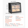 VEVOR Double Layer Bread Box for Kitchen Counter, Large Capacity Bamboo Bread Storage Container, Farmhouse Wooden Breadbox for Homemade Bread, Storage Holder Bin with Acrylic Wavy Door Panel, Black