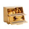 VEVOR Double Layer Bread Box for Kitchen Counter, Large Capacity Bamboo Bread Storage Container, Farmhouse Wooden Breadbox for Homemade Bread, Storage Holder Bin with Acrylic Wavy Door Panel, Natural