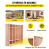VEVOR Coat Locker, 5-Section Daycare Cubby Coat Rack 48x12x48 inch, Classroom Coat Locker and Backpack Hanger, with 5 Hooks and Storage Boxes, for Kindergarten & School, Natural