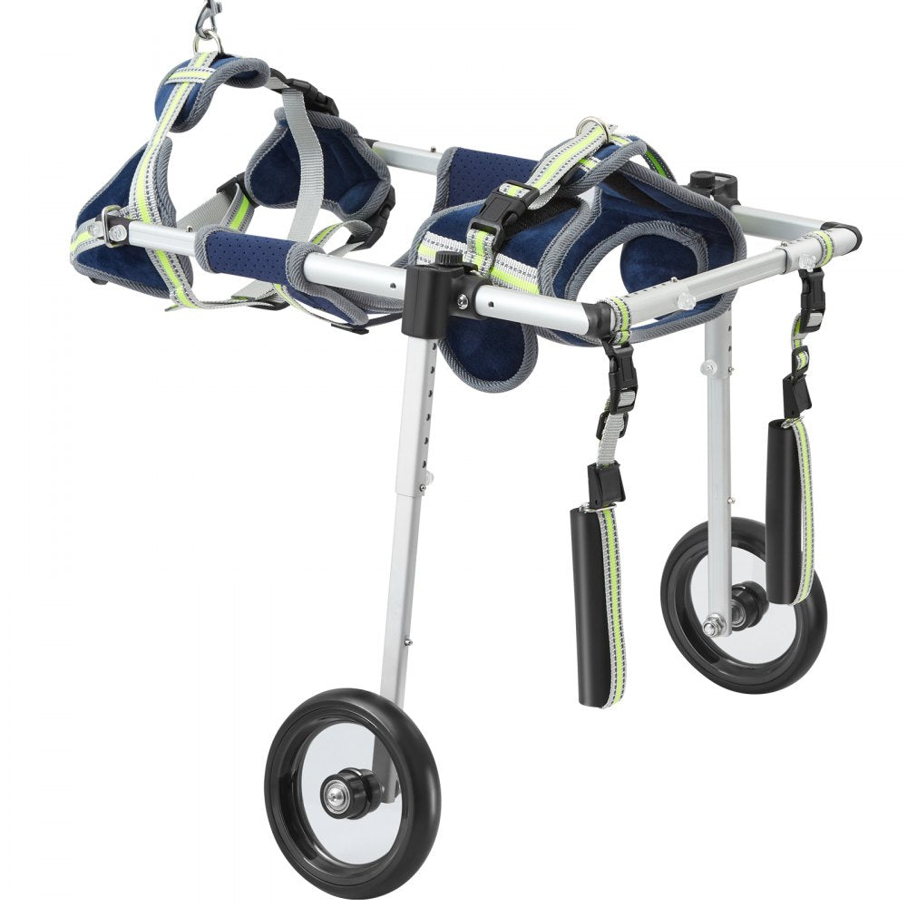 VEVOR 2 Wheels Dog Wheelchair for Back Legs, Pet Wheelchair Lightweight & Adjustable Assisting in Healing,  Dog Cart/Wheelchair for Injured, Disabled, Paralysis, Hind Limb Weak Pet(S)