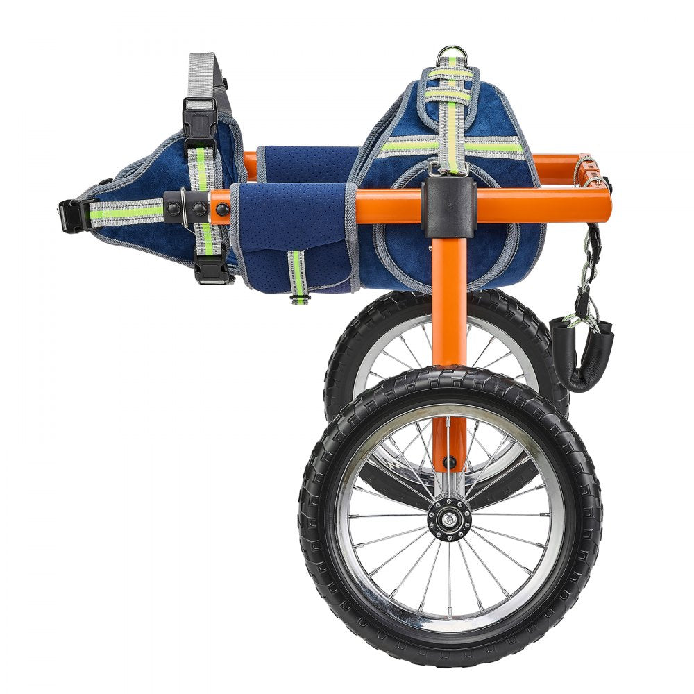VEVOR Dog Wheelchair for Back Legs, Lightweight 2 Wheels Pet Wheelchair, Height, Width & Length Adjustable, Dog Cart with Shock-Absorbing Wheels, for Injured, Disabled Dogs 48-88 lbs, Large
