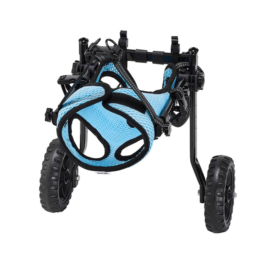 VEVOR Dog Wheelchair for Back Legs, Adjustable 2 Wheels Pet Wheelchair, Lightweight  Dog Cart with Shock-Absorbing Wheels, Mobility Support Wheel Chair for Disabled Injured Dogs up to 22lbs , X-Small