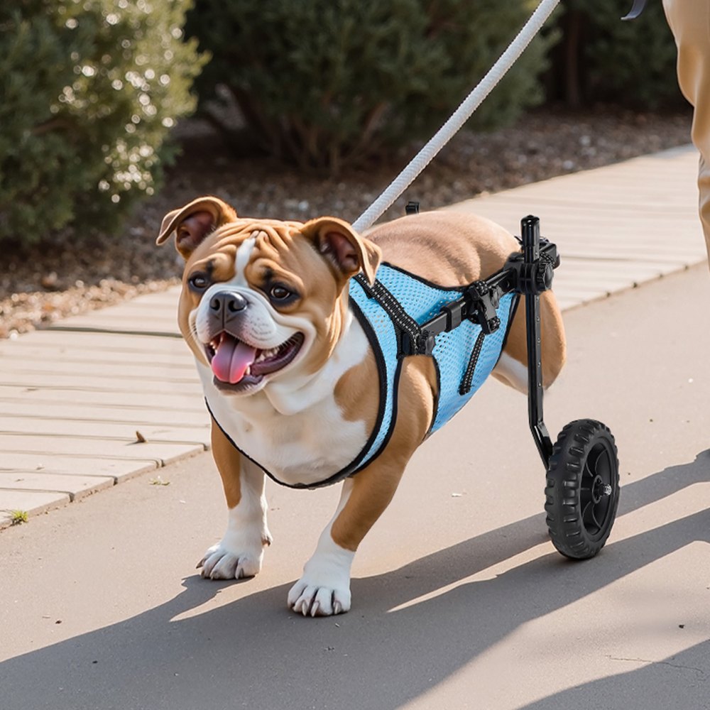 VEVOR Dog Wheelchair for Back Legs, Adjustable 2 Wheels Pet Wheelchair, Lightweight  Dog Cart with Shock-Absorbing Wheels, Mobility Support Wheel Chair for Disabled Injured Dogs up to 33lbs, Medium