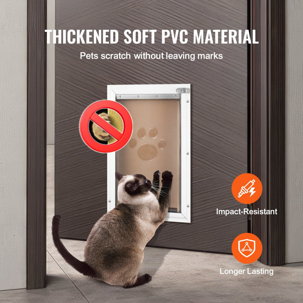 VEVOR Pet Door Replacement Flap, Compatible with VEVOR Flap Pet Doors, Measures 8.25" x 12.25" Longer Lasting, Weather-proof, Thickened PVC Dog Door Replacement Flap with Long Magnetic Strip (Medium)