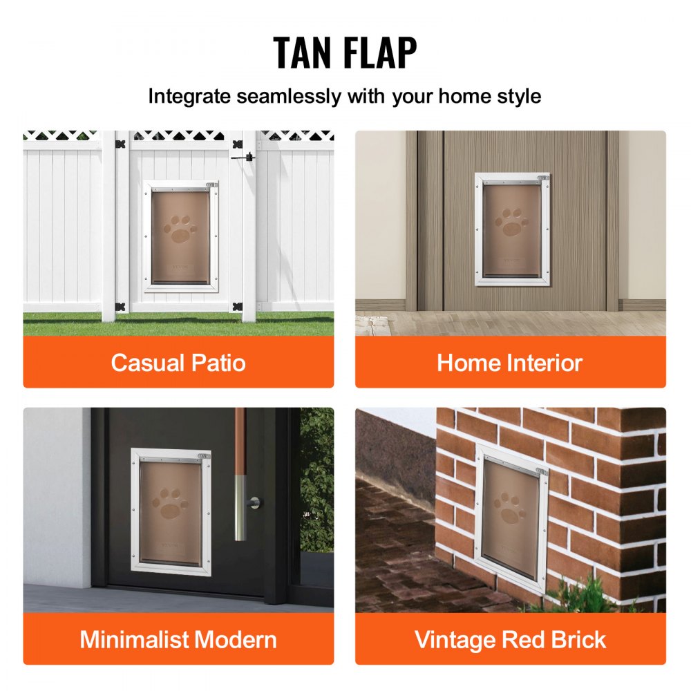 VEVOR Pet Door Replacement Flap, Compatible with VEVOR Flap Pet Doors, Measures 8.25" x 12.25" Longer Lasting, Weather-proof, Thickened PVC Dog Door Replacement Flap with Long Magnetic Strip (Medium)