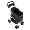 VEVOR Pet Stroller, 35 lbs Weight Capacity, Foldable Dog Stroller Cart, 4 Wheels Cats Pram with Detachable Carrier & Mesh Windows, Portable Animal Carrier with Brake for Small to Medium Pets