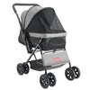 VEVOR Pet Stroller, 44 lbs Weight Capacity, Foldable Dog Stroller Cart, 4 Wheels Cats Stroller with Mesh Windows & Revrsible Handle, Portable Pet Carrier Stroller with Brake, for Small to Medium Pets