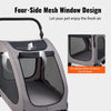 VEVOR Pet Stroller, 4 Wheels Dog Stroller with Brakes, 160lbs Weight Capacity, Portable Puppy Stroller Carrier with Breathable Mesh Windows & Height-Adjustable Height, Animal Stroller for Cats & Dogs