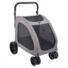 VEVOR Pet Stroller, 4 Wheels Dog Stroller with Brakes, 160lbs Weight Capacity, Portable Puppy Stroller Carrier with Breathable Mesh Windows & Height-Adjustable Height, Animal Stroller for Cats & Dogs
