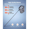 VEVOR Fishing Net, Foldable Landing Nets with Telescopic Handle, Portable Lightweight Carbon Fiber Long Fish Gear, Nylon Covered PVC, Durable and Fish-friendly, for Kayak Boat Bank Pond, Gifts for Men