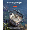 VEVOR Fishing Net, Foldable Landing Nets with Telescopic Handle, Portable Lightweight Carbon Fiber Long Fish Gear, Nylon Covered PVC, Durable and Fish-friendly, for Kayak Boat Bank Pond, Gifts for Men