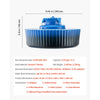 VEVOR Ceramic Cat Water Fountain, 2.1L/71oz Cupcake Pet Fountain, Porcelain Cat Water Dispenser with Ultra-Quiet Pump, 360° Drinking Area and Multi-Layer Filtration System, for Cats and Dogs (Blue)
