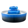 VEVOR Ceramic Cat Water Fountain, 2.1L/71oz Cupcake Pet Fountain, Porcelain Cat Water Dispenser with Ultra-Quiet Pump, 360° Drinking Area and Multi-Layer Filtration System, for Cats and Dogs (Blue)