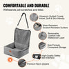 VEVOR Dog Car Seat, Dog Booster Seat for Car with A Storage Pocket, Clip-On Safety Leash, Sponge and PP Cotton Filling, Dog Car Bed for Small & Medium Dog up to 40lbs, Gray