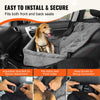VEVOR Dog Car Seat, Dog Booster Seat for Car with A Storage Pocket, Clip-On Safety Leash, Sponge and PP Cotton Filling, Dog Car Bed for Small & Medium Dog up to 40lbs, Gray