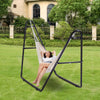 VEVOR Universal 2 Person Hammock Stand, Adjustable Heavy Duty 550 lbs Capacity Hammock Stand Fits 7.5-13.5 ft Hammocks for Outdoor and Indoor Portable Hammock Stand with Chain, Hook, and Carrying Bag