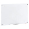 VEVOR Magnetic Glass Whiteboard, Dry Erase Board 36"x24", Wall-Mounted Large White Glassboard Frameless, with Marker Tray, an Eraser and 2 Markers, White