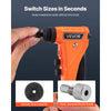 VEVOR Pop Rivet Gun Kit, with 200 Blind Rivets, Heavy Duty Single Hand Riveter with 4 Interchangeable Nosepieces, 4 Drill Bits, and a Carrying Case, Manual Riveting Tool for Metal, Automotive, Home