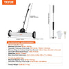VEVOR 24-Inch Magnetic Sweeper with Wheels, 50 lbs Capacity, with Telescoping Magnetic Pickup Tool, Adjustable Handle, Magnetic Pickup Sweeper to Pick Up Nails and Screws, for Workshop, Garage, Yard