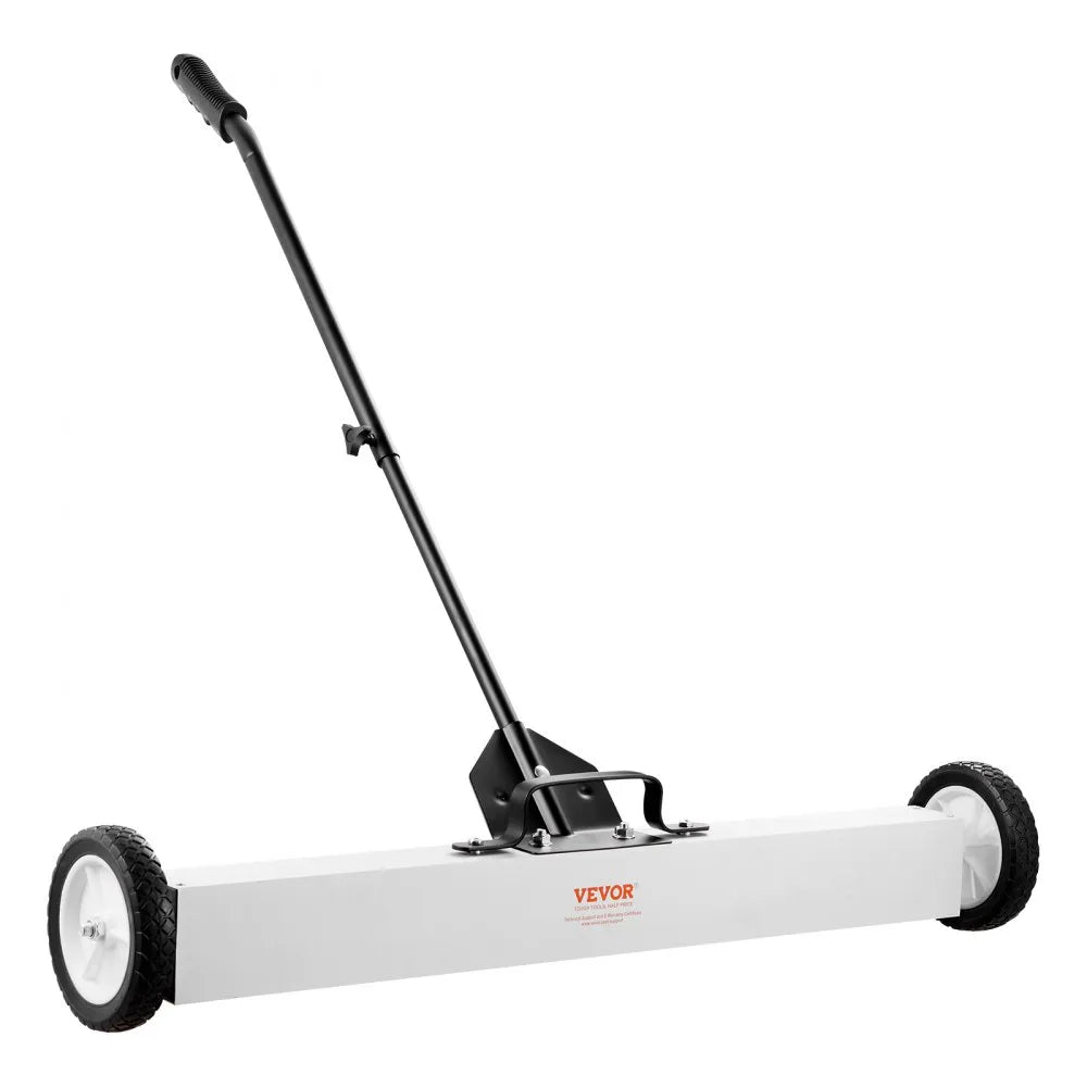 VEVOR 36-Inch Magnetic Sweeper with Wheels, 55 lbs Capacity, with Telescoping Magnetic Pickup Tool, Adjustable Handle, Magnetic Pickup Sweeper to Pick Up Nails and Screws, for Workshop, Garage, Yard