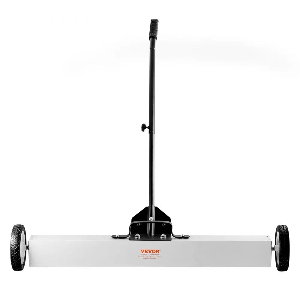 VEVOR 36-Inch Magnetic Sweeper with Wheels, 55 lbs Capacity, with Telescoping Magnetic Pickup Tool, Adjustable Handle, Magnetic Pickup Sweeper to Pick Up Nails and Screws, for Workshop, Garage, Yard