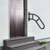 VEVOR Handrails for Outdoor Steps, 32" Length Wall Mount Safety Railings for 1-3 Steps, U-Shaped Handrail with Matte Black Finished, Stair Handrails for Kids, Elderly, Pregnant Women, Disabled