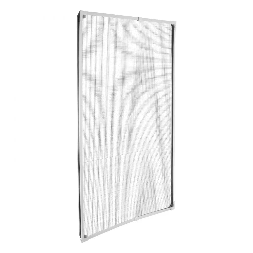 VEVOR Magnetic Window Screen,  58.27 x 39.17 inch PVC and Fiberglass Mesh, White Frames with Black Magnetic Strip and Wind Clips, No Drilling Easy Installation, Magnetic Screen for House Window